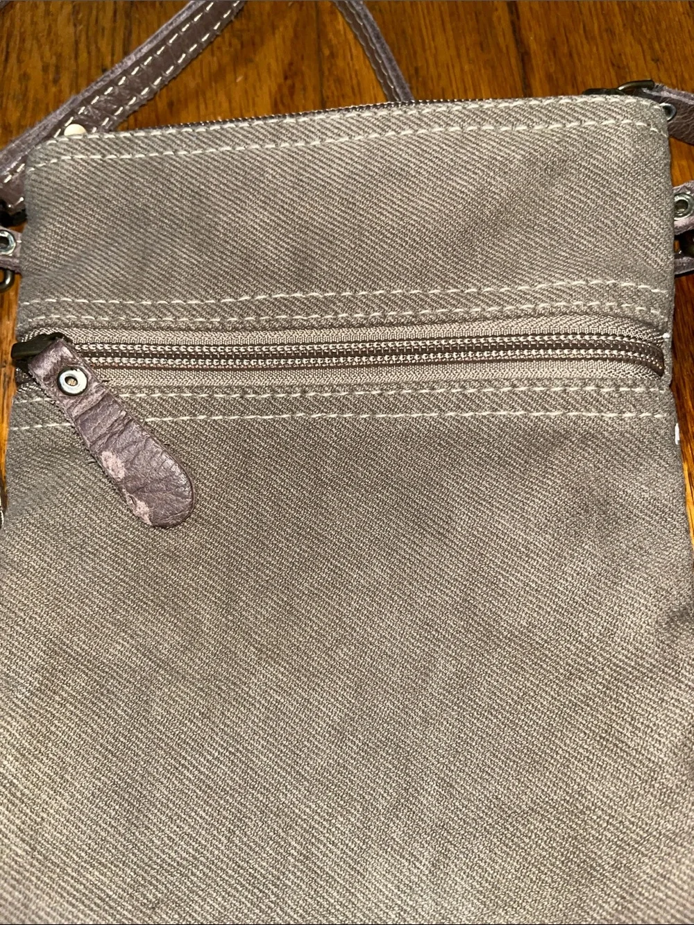 Myra Bag Brown Floral Leather and Canvas Crossbody Bag
